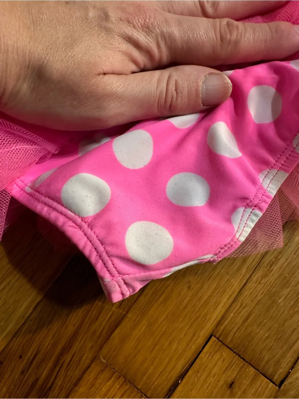 Gymboree Pink Polka Dot Tutu One-Piece Swimsuit